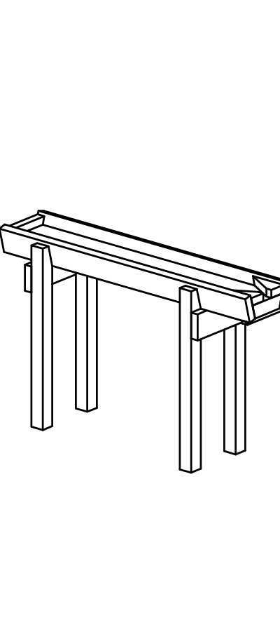 Wasserrinne massiv
