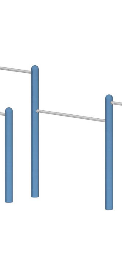 Stufenbarren mit Zweifachreck