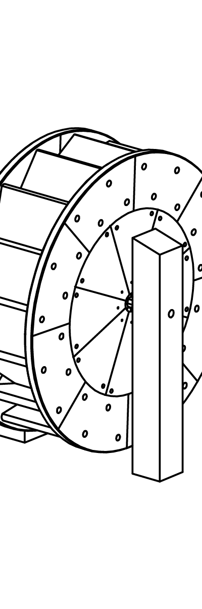 Mühlrad aus Holz