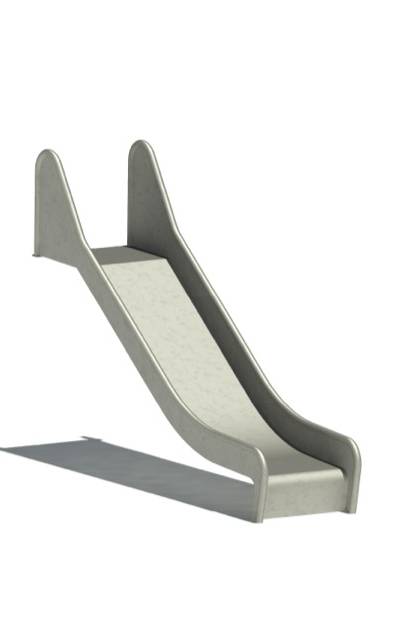 Anbaurutschbahn Edelstahl, ABH 95 cm, Breite 50 cm