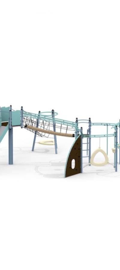 Copernicus Kletteranlage mit Kletterwand und Rutsche