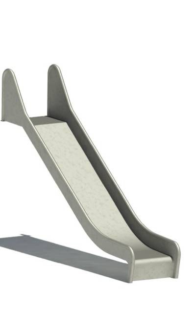 Anbaurutschbahn Edelstahl, ABH 120 cm,Breite 50 cm