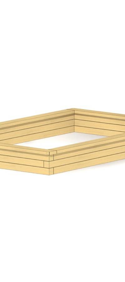 Sandkasten 3-lagig, 3x2m