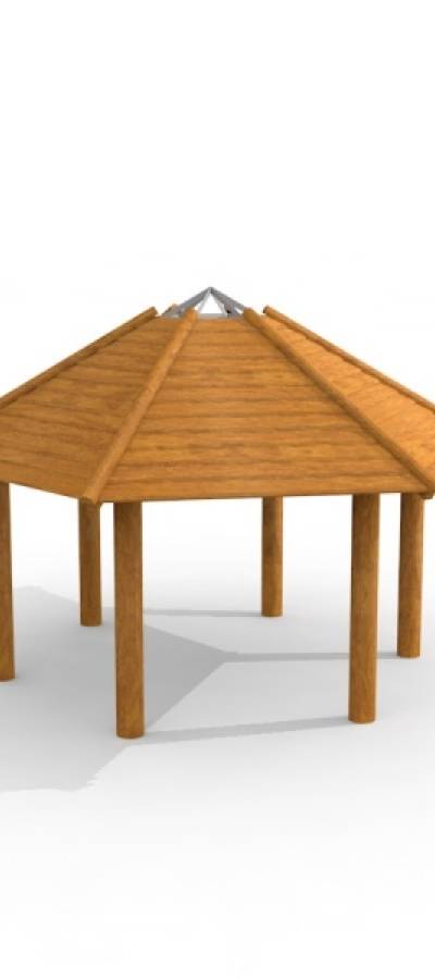 Sechseckiger Pavillon