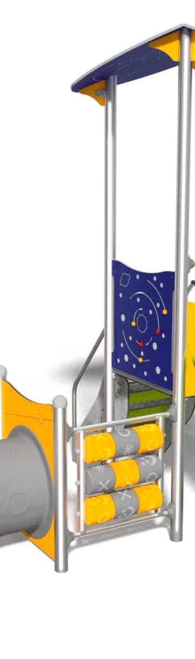 Rutsche mit Stufen und Tunnel für Spielplatz