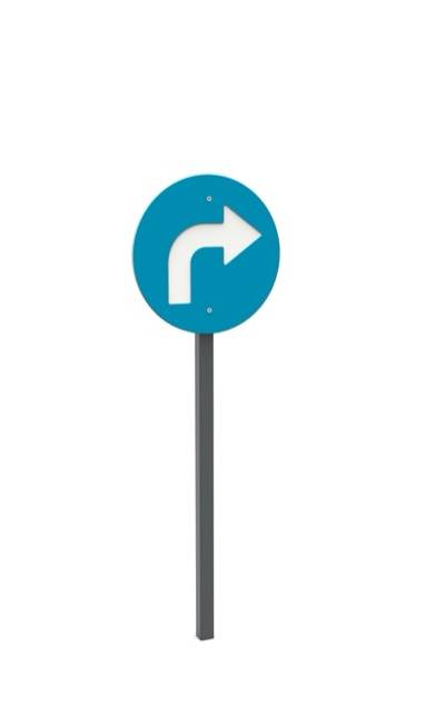 Verkehrsschild Abbiegepflicht