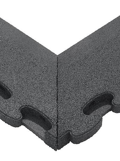 Puzzle Mat 3D Eckplatte neg. m. Zwischenelement 45 mm grau