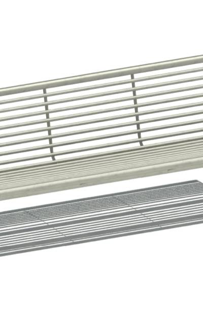 Sitzbank mit Bügelfuß und Lehne 6222