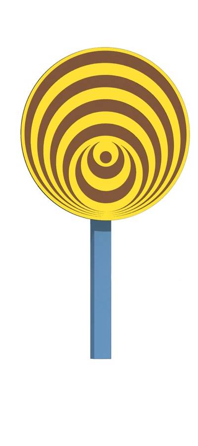 Drehspiel HPL Ø100cm, Kegel, mit 1 Pfosten