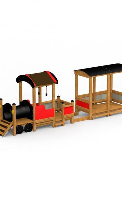 Lokomotive Spielhaus mit Wagon II