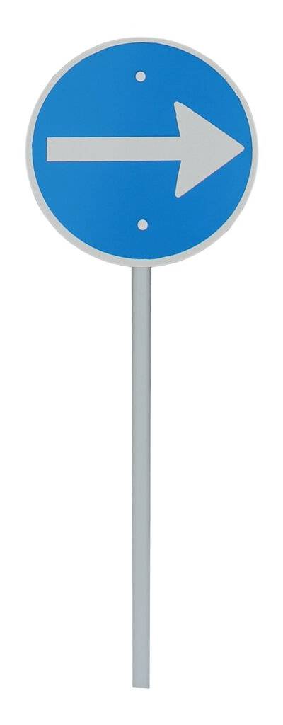 Rechts fahren - Verkehrsschild
