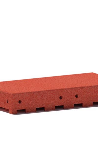 Fallschutzplatte 70 mm, Rot, 250 x 500 mm, FF 210
