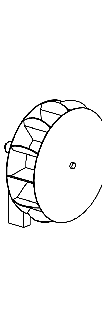 Mühlrad aus Edelstahl