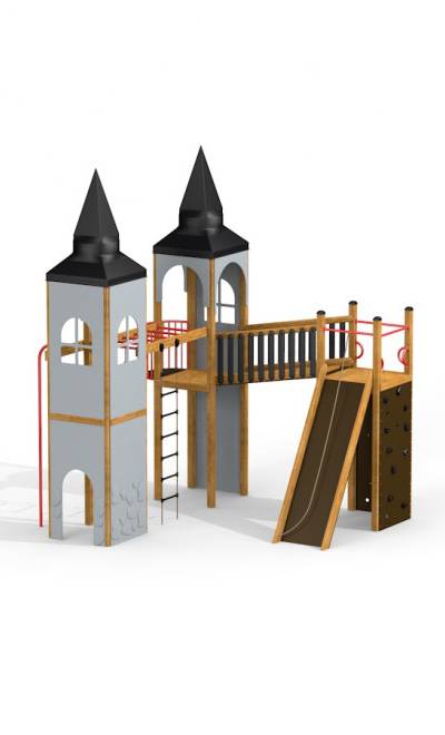Chambord Spieltürme mit Kletterwand