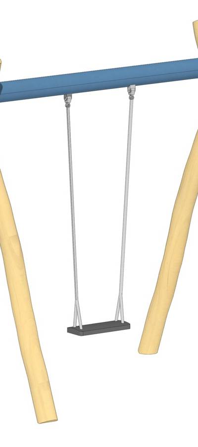 Schaukel 1-fach LH210cm, Querrohr Stahl verzinkt und pulverbeschichtet