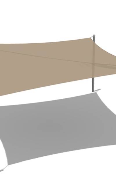 Feststehender/Temporärer Sonnenschutz, 6 x 6 m