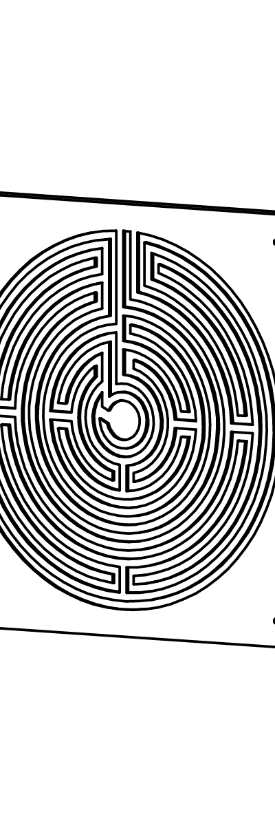 Fingerlabyrinth zur Wandbefestigung