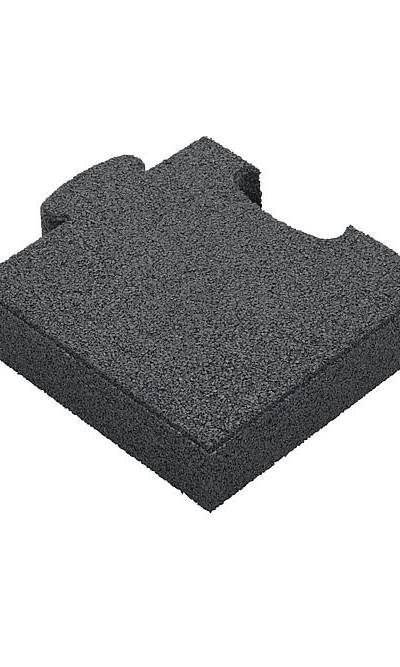 Puzzle Mat 3D Eckplatte 60 mm grau