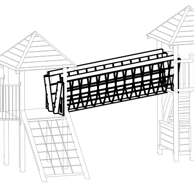Netzbrücke aus Fichte