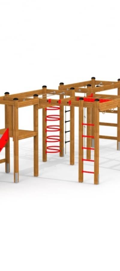 Kletteranlage mit Rutsche