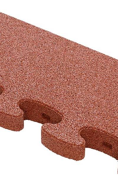 Puzzle Mat 3D Randplatte ohne Zwischenelement 60 mm rotbraun