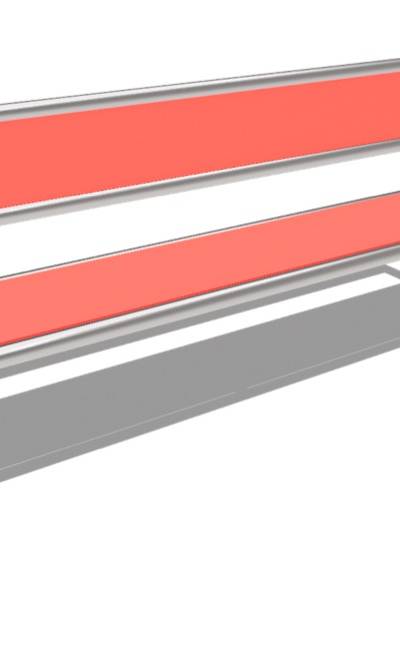 Bank Thun Color mit Lehne, Standardfarben gelb, rot, blau und grün