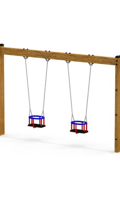 Holzbabyschaukel