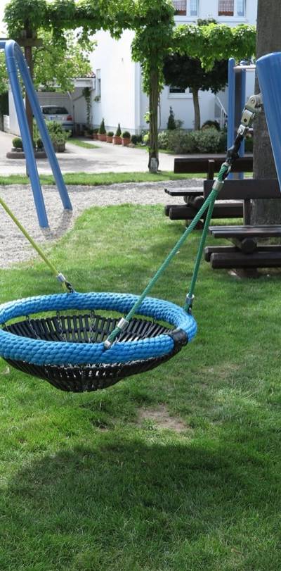 Mini-Nestkorbschaukel 2 Pfosten ohne Querrohr