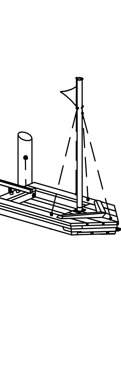 Segelboot mit Fahne