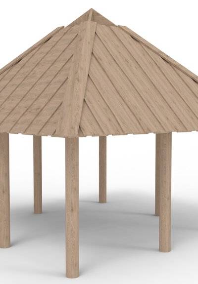 Grillhütte 3,7x3,7 m