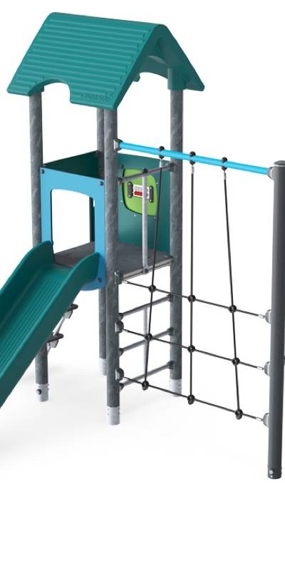 Spielturm mit Kletternetz PCM101521