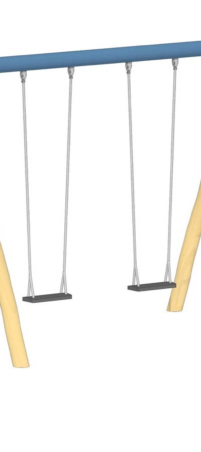 Schaukel 2-fach LH250cm, Querrohr Stahl verzinkt und pulverbeschichtet