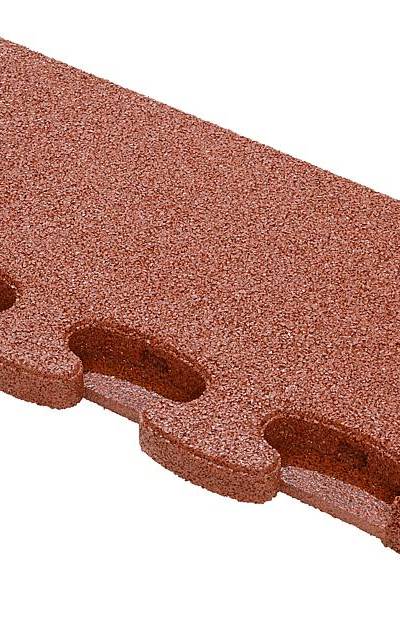 Puzzle Mat 3D Randplatte mit Zwischenelement 45 mm rotbraun