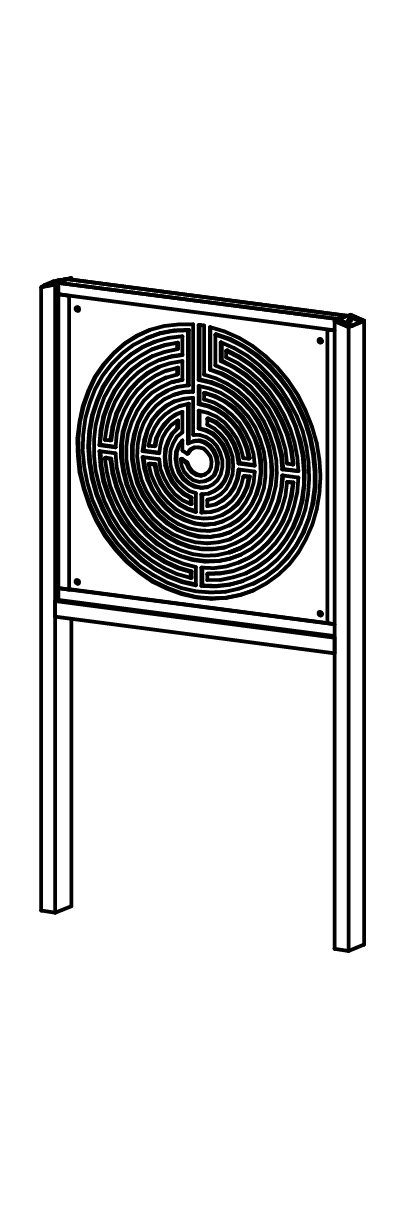 Fingerlabyrinth mit Standgestell