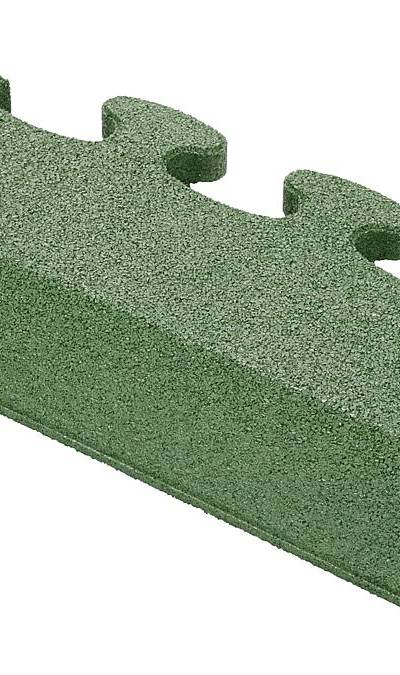 Puzzle Mat 3D Randplatte angeschrägt ohne Zwischenelement 45 mm grün