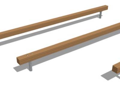 Schwebebalken Rundholz Ø 14 cm, L = 400 cm