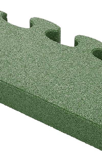 Puzzle Mat 3D Randplatte mit Zwischenelement 80 mm grün