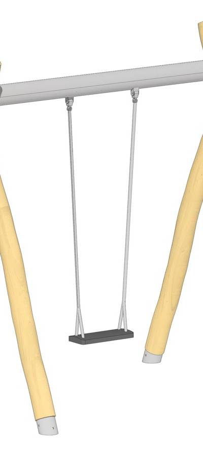 Schaukel 1-fach LH210cm, Querrohr Stahl verzinkt