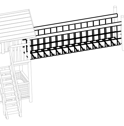 Hängebrücke aus Fichte