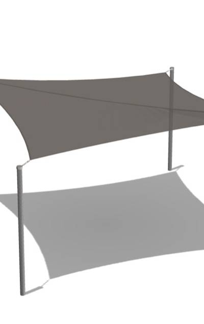 Feststehender/Temporärer Sonnenschutz, 5 x 5 m