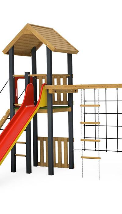 Spielturm-Kombination Eco/Aluminium