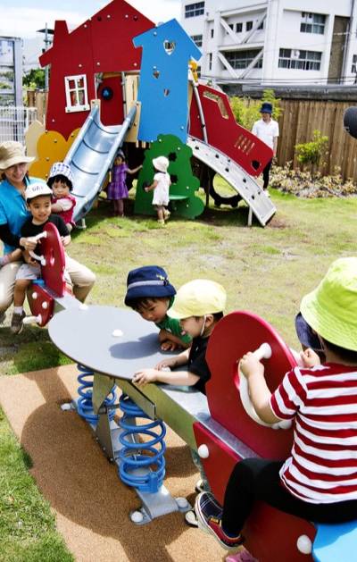 KOMPAN Doppel-Wippe Albatros mit Plattform