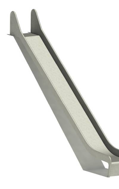 Hangrutschbahn Edelstahl, ABH 240 cm, Breite 50 cm