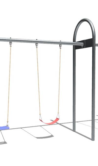 Dreifachschaukel aus Metall