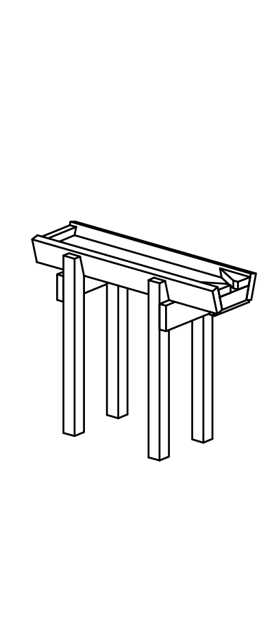 Wasserrinne massiv