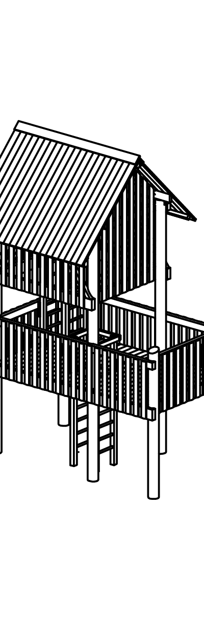 Plattformturm aus Lärche