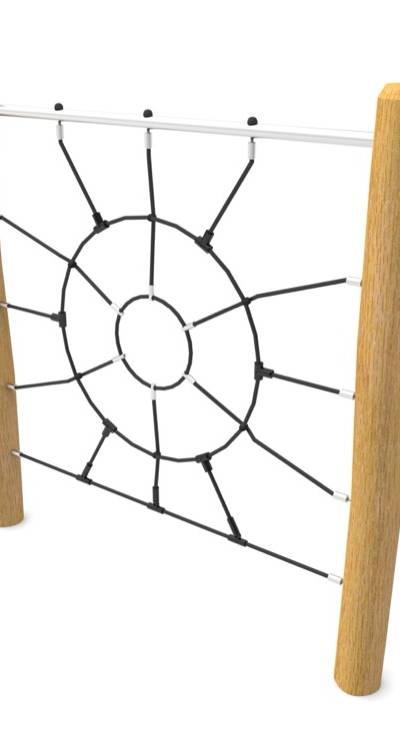 Seilwand Spinnennetz Robinie