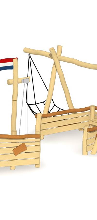 Sandkasten-Schiff Arnheim mit Lümmelnetzen