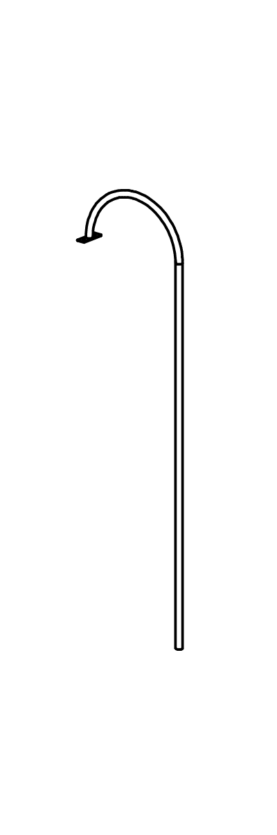 Gebogene Rutschstange aus V2A