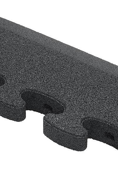 Puzzle Mat 3D Randplatte angeschrägt ohne Zwischenelement 60 mm grau
